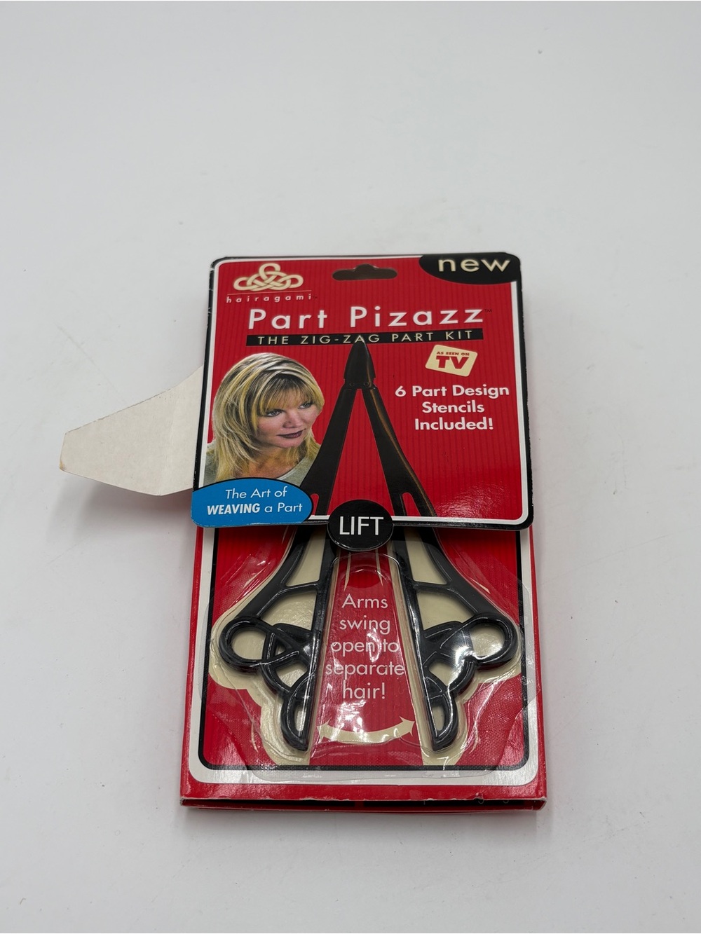 Part Pizazz Zig Zag Kit Hairstyle Tool Vintage Y2K 90s Hairagami Weaving Stencil